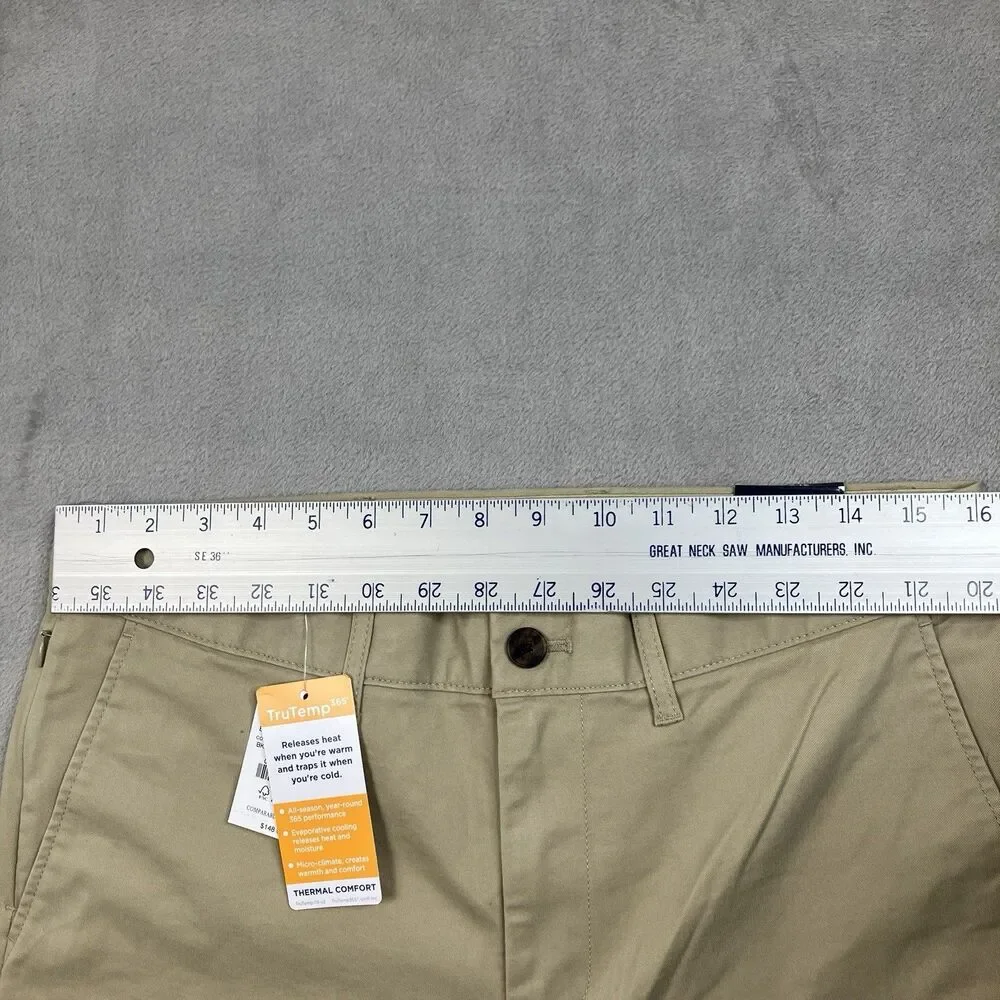 J Crew Chino Pants Mens 31x30 Khaki Stretch Slim TruTemp365 Lightweight CO402